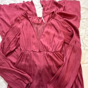 Free People Fuchsia Jumpsuit